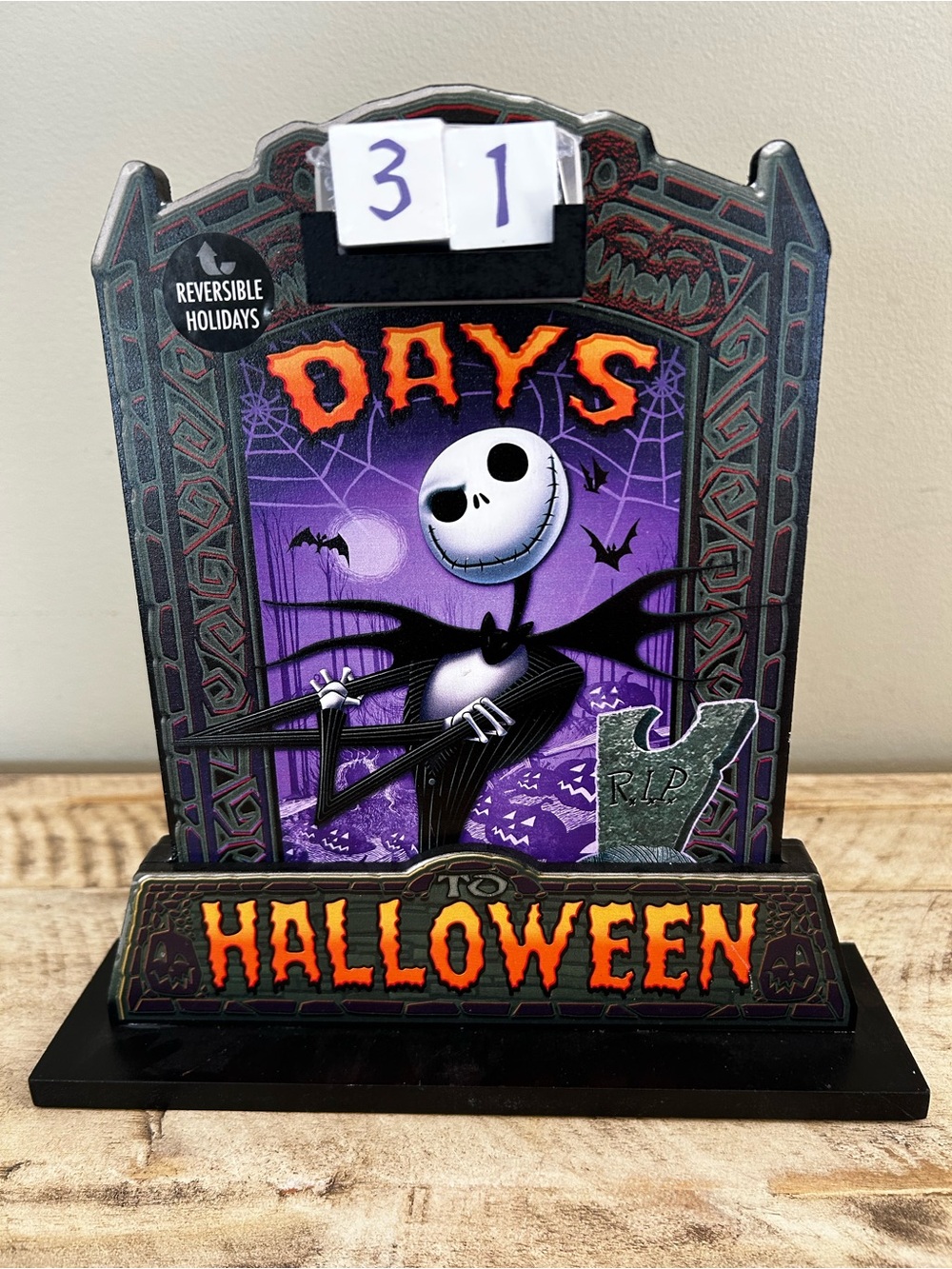 The Nightmare Before Christmas Reversible Countdown Calendar - Jack Skellington